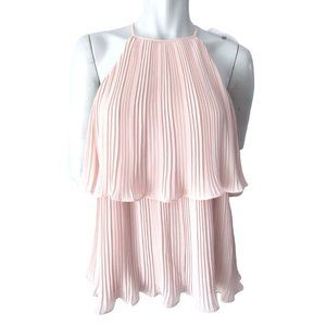 Naked Zebra Light Pink Tiered Halter Top